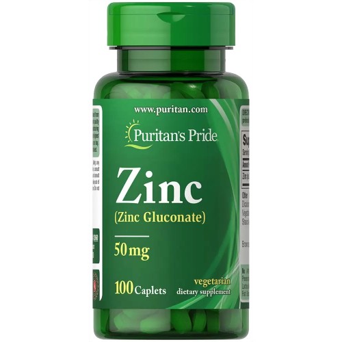 Puritans Pride Zinc 50 mg 100 caplets