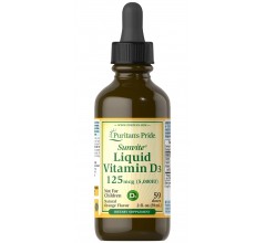 Puritans Pride Vitamin D-3 125mcg (5000 IU) Liquid 2oz