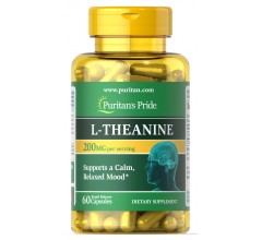 Puritans Pride L-Theanine 200 mg per serving 60 Capsules