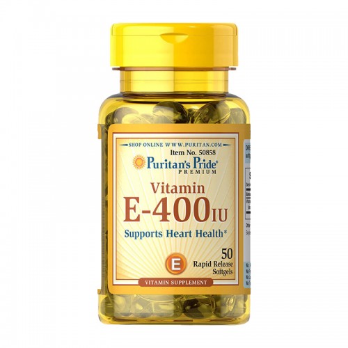 Puritans Pride Vitamin E-400 IU 100% Natural 50 soft gel
