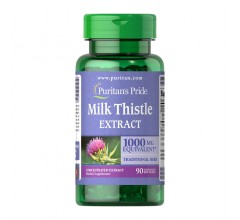 Puritans Pride Milk Thistle 4:1 Extract 1000 mg (Silymarin) 90 Softgels