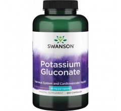 Swanson Potassium Gluconate 99 mg 250 Caps Per Bottle