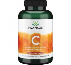 Swanson Vitamin C with Rose Hips 1,000 mg 90 Caps