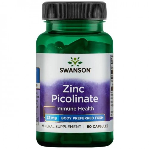 Swanson Zinc Picolinate 22 mg 60 Caps