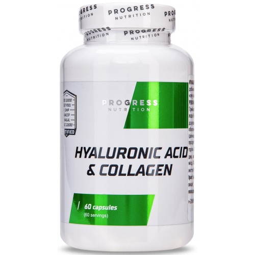 Progress Nutrition Hyaluronic acid & Collagen 90 капс