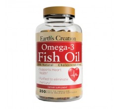 Earths Creation Omega 3-1000 mg (Cholesterol Free) 200 софт гель