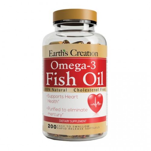 Earths Creation Omega 3-1000 mg (Cholesterol Free) 200 софт гель