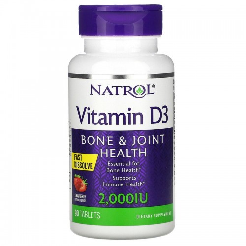 Natrol Vitamin D3 2000 IU Straw 90 таб