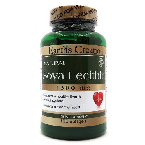 Earths Creation Soya Lecithin 1200 mg 100 софт гель