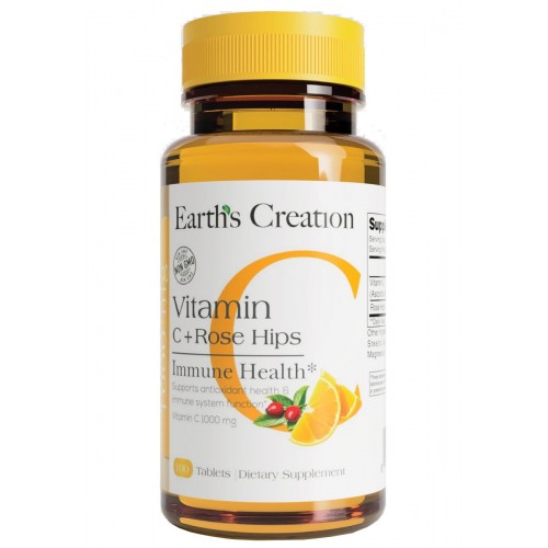 Earths Creation Vitamin C 1000 mg with rose hips 60 таб