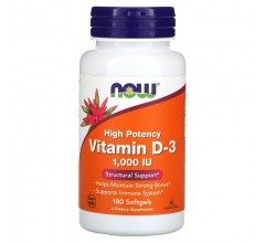 Now Foods Vitamin D-3 1000 IU 180 caps