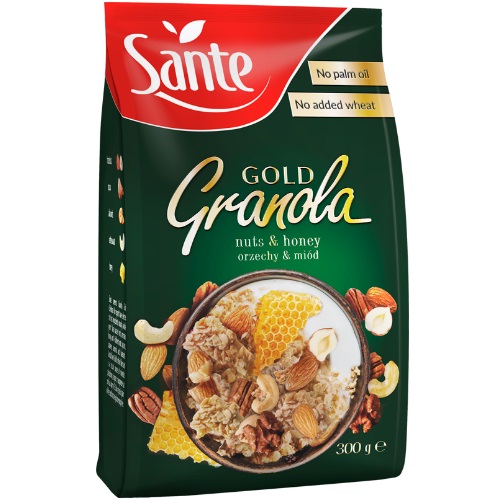 Sante Granola Gold з горіхами та медом 300 г