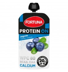 Fortuna Протеїн ОН. Мус мультифруктовий збагачений білком 180 г чорниця-яблуко-банан